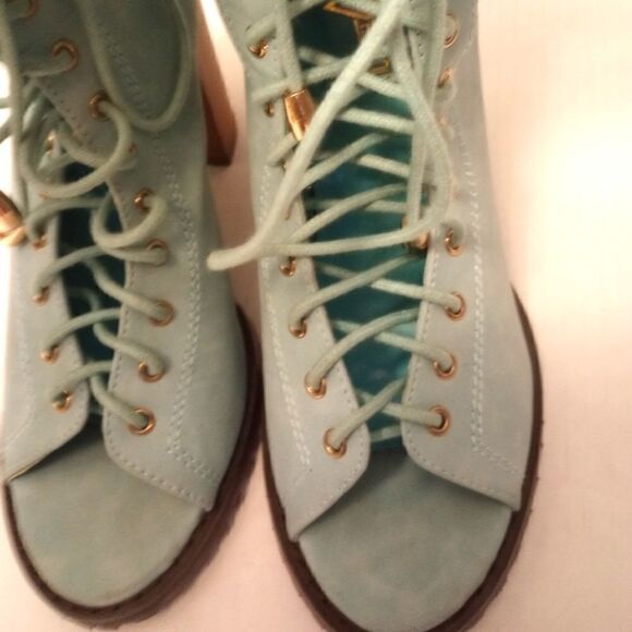 - Love Athena high heel open toe lace up ankle boots - Picture 2 of 10